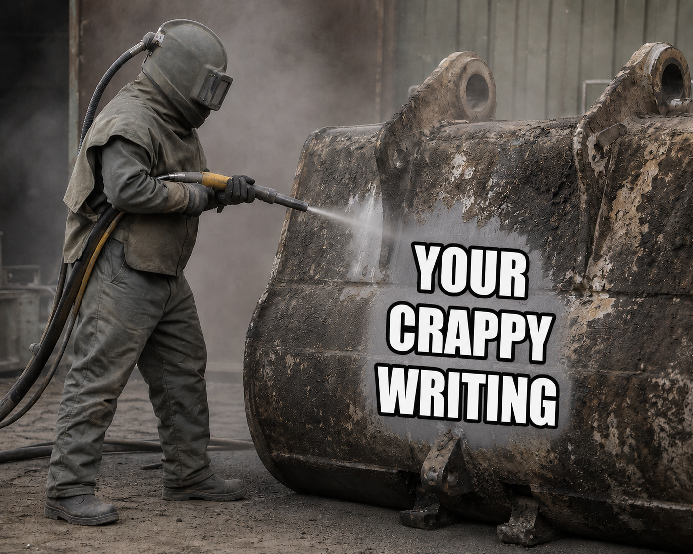 Pressure washer blasting your crappy writing — Level 2 feedback