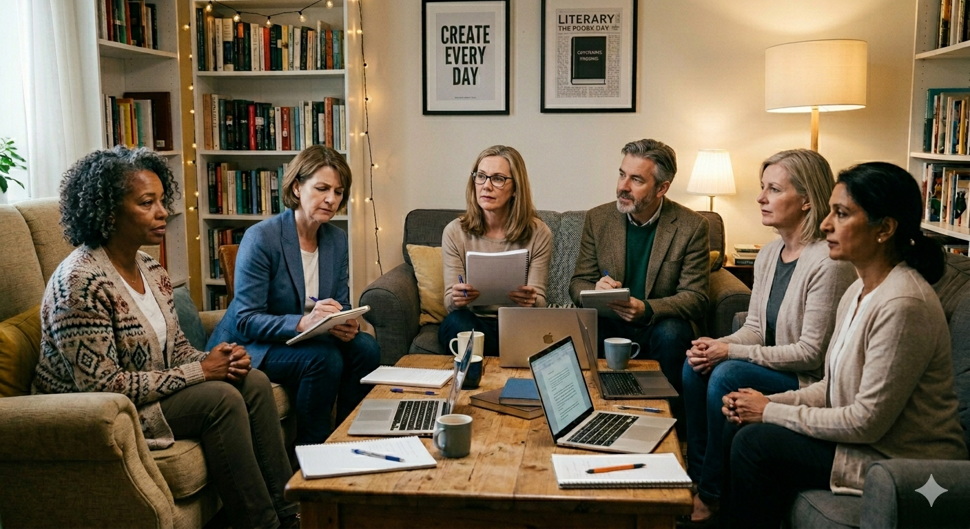 Writing group giving gentle feedback